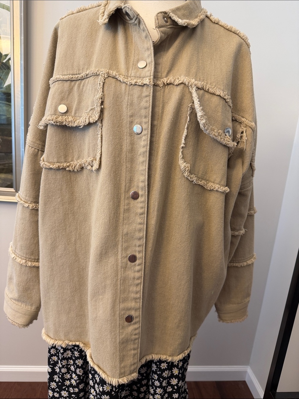 Free People Inspired Oversized - Boutique Festival Boho Concert Western Shacket - Picture 5 of 8